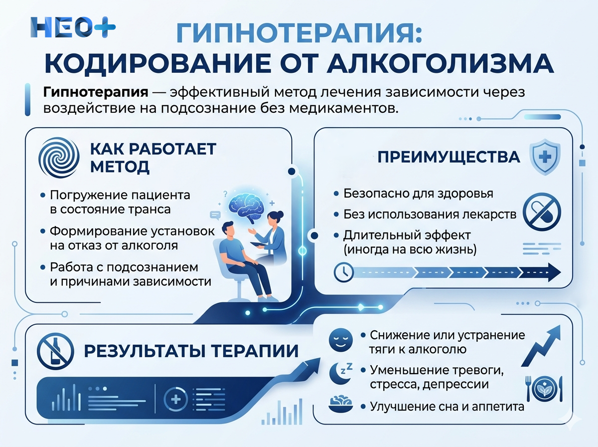 Гипнотерапия: кодирование от алкоголизма